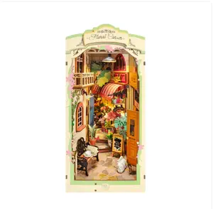 Rolife Floral Corner DIY Book Nook Kit – Annabel’s Flower Shop Miniature Bookshelf Insert