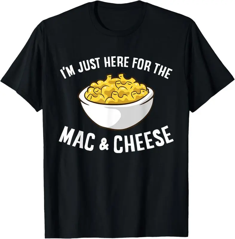 Women's "Mac & Cheese" Graphic T-Shirt, Short-Sleeve Fitted Round Neck in Comfortable Breathable Cotton, Shortsleeve, Tee, Food Lover Art