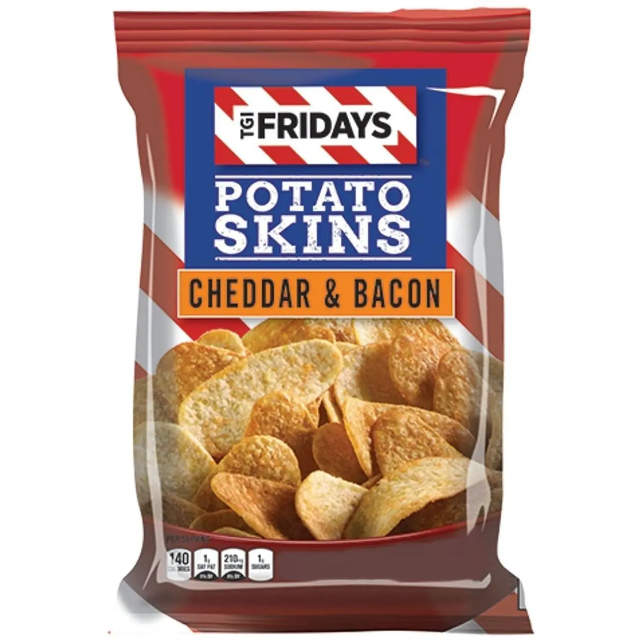 TGI Friday's 4 oz Cheddar & Bacon Potato Skins Chips (3 Bags)