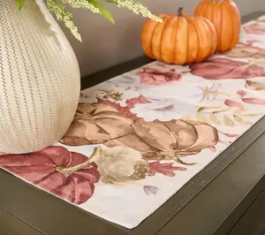 3ome Reflections Linen Harvest Table Runner