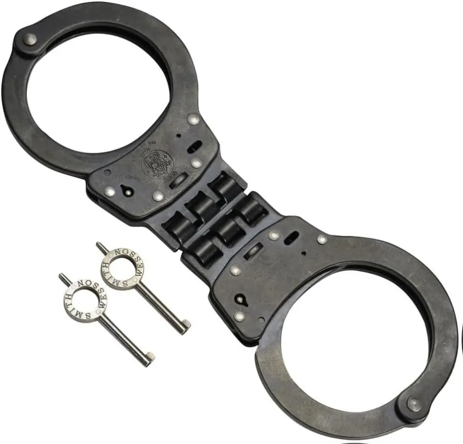 ROTHCO Smith & Wesson Nickel-Plate Hinged Cuffs, Double-Lock Fashion Accessory for Police Party and Cosplay Costumes