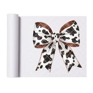 Cow Print Bow Direct Print Film Transfer - High-Quality Print Transfer