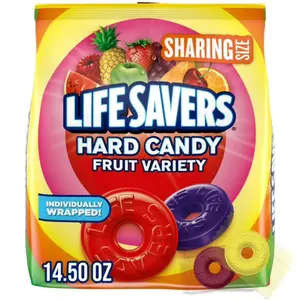 Life Savers Hard Candy Fruit Variety Bag Sharing Size 14.5 oz 108 Ct Individually Wrapped for Halloween Trick-or-Treat & Fall Season Snacks