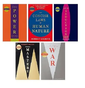 Robert Greene 5-Book Set: 48 Laws of Power, Mastery, Seduction & More | Viral BookTok Collection