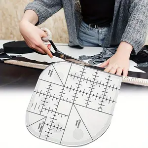 Acrylic Curved Corner Cutter Ruler - Sewing Quilting Patchwork Template Tool - Transparent Mixed Color - For DIY Sewing Enthusiasts - Perfect for Quilting, Patchwork & Crafting Projects - Sewing Tools