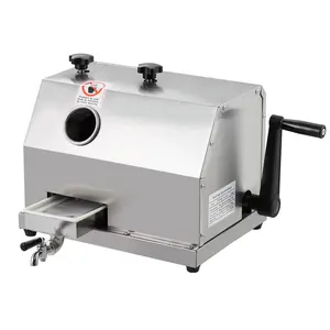 Garvee Manual Sugar Cane Juicer, Commercial Sugar Cane Press, 110LBS/H High Output Sugarcane Juicer,3 Stainless Steel Rollers, 2.4 in Large Inlet, Sugarcane Juicer Machine