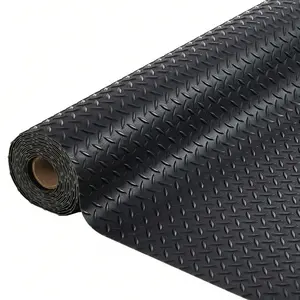 Heavy-Duty Diamond Plate PVC Garage Floor Mat - 2.8mm Thick Non-Slip Roll - Versatile Floor Protector For Car, Trailer, SUV, Warehouse, Gym - Ideal For Car Parking And Workshop Use - Multiple Size Options