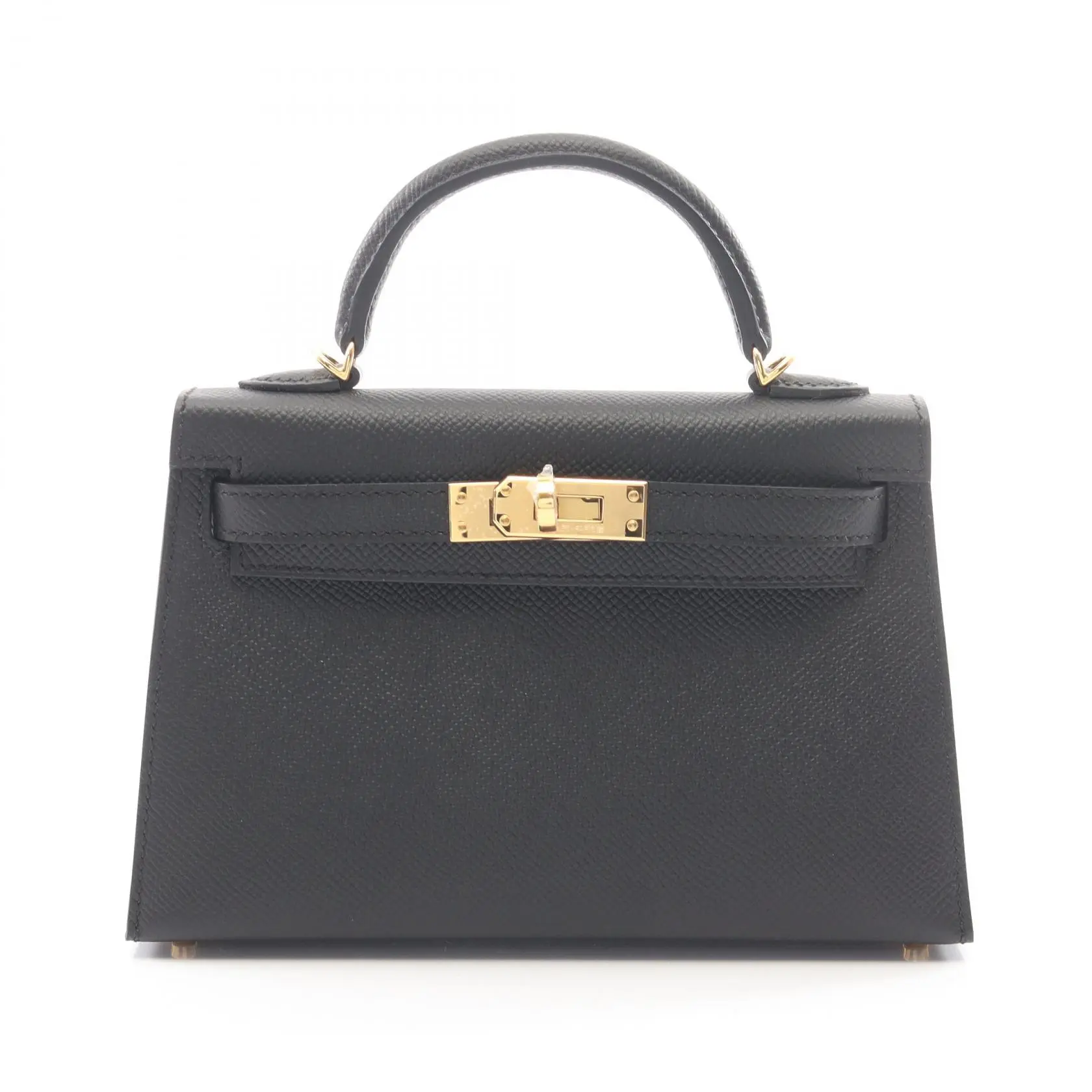 Pre-owned HERMÈS Calfskin Shoulder Bags Hermes Mini Kelly2 Epsom bag