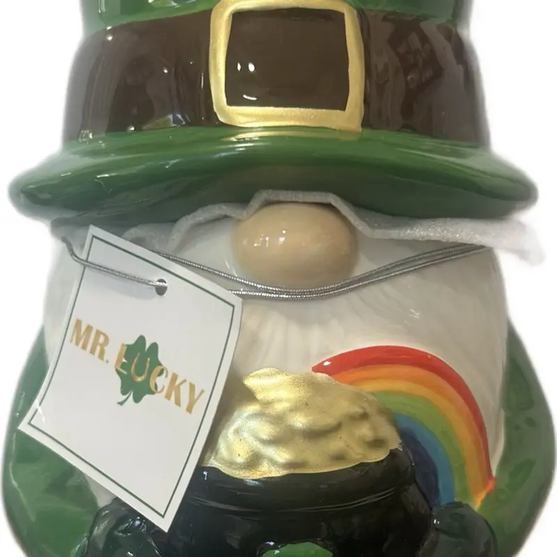 Gnome cookie jar with light up hat.
