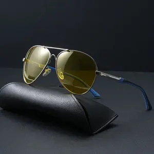 DY2256 Night Vision Goggles for Driving Anti-High Beam Anti-Glare HD Brightening Glasses Toad Color Changing Glasses for Men and Women zeelool frames Polarized Sunglass Modern