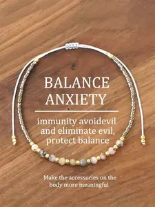 1 pc Vintage Bohemian Style Anxiety Relief & Immune Boosting, Evil Avoiding & Balancing Bracelet - Adds Meaning To Your Body Accessories