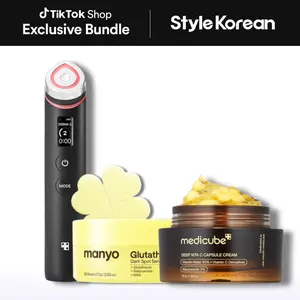 [StyleKorean] Vita-C Brightening Booster Trio Set (Medicube Booster Pro, Deep Vita C Capsule Cream, Manyo Factory Glutathione Dark Spot Patch)