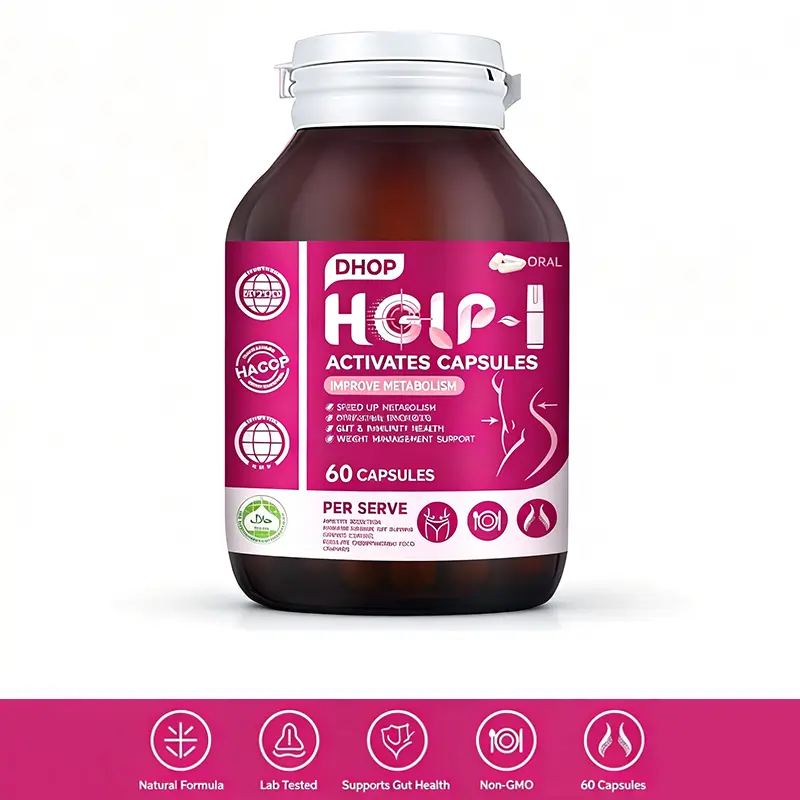 DHOP Gentle Gut Balance Capsules - Multi-Fruit, Probiotic Daily Supplement for Digestive Wellness and Gut Health Support,60 Count