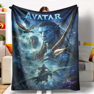 Avatar themed flannel blanket with fantasy jungle and flying creature print  ultra soft warm cozy  perfect for bedroom  sofa lounging  movie nights  holiday decor and gifting tiktokshopspringglowup