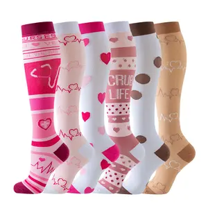 Socks Laboratory  6 Pack Retro Soda Print Compression Socks  Unisex Sizing   Moisture-Wicking for Daily & Active WearMinimalist Functional Version