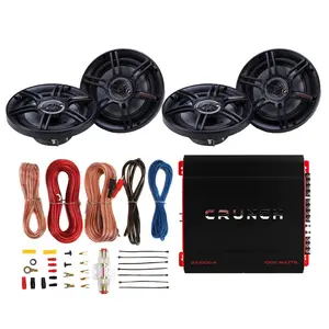 Crunch PX-1000 Car Stereo Amp with 4 3-Way Speakers and Soundstorm Wiring Kit Crunch PX-1000 Car Stereo Amp with 4 3-Way Speakers and Soundstorm Wiring Kit