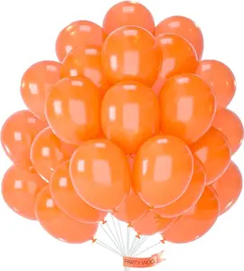 PartyWoo Pearl Orange Balloons 50pcs 12 Inch Fall Pumpkin Latex Balloons for Graduation Thanksgiving Halloween Little Cutie Baby Shower Birthday Wedding Fall Themed Party Decorations Orange-Z28