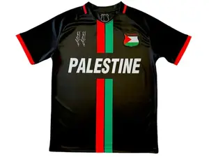 Palestine Jersey Special Black Color Soccer Jersey 2026 For Fans, Unisex Soccer Jersey For Couple Matching, Streetwear Soccer Jersey Vintage , Perfect Gifts, Sports Top, Gym Athletic Clothes