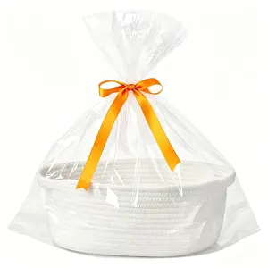 Storage Basket for Baby Stuffs, Gift Baskets for Birthday Baby Shower , including a Gift bag with Ribbon