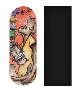 Heat Transfer Graphic Wooden Fingerboard Deck, @__@ - Entry# 49
