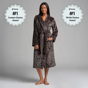 Comfrt | Dreamday Plush Robe | Ultra-Soft Unisex Plush Robe With Deep Pockets Flattering Fit Indulgent Robe