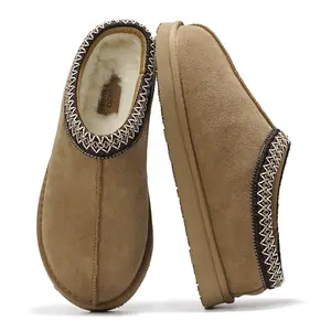 Project Cloud Men's Australian Sheepskin Slippers for Men Memory Foam Lightweight Non-Slip Boy Walking Shoes - Relaxation