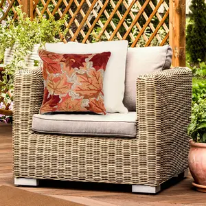Lush Decor FRONTPORCH Indoor/Outdoor Handmade Pillow - Transitional Graphic Botanical Leaf Accent  (Falling Leaves)
