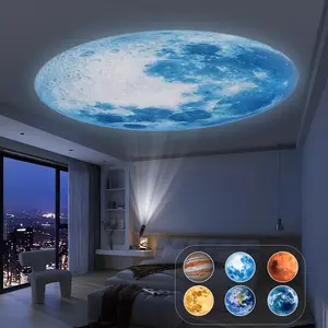 Portable LED Projector Lamp, With 10 Christmas/Party Theme Images + 10 Planet Images -360° Rotating Usb-Powered Space-Themed Lighting For Room Decor, Photo Backdrops, And Educational Displays -Moon,Ceiling, Gifts