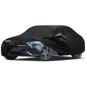 Car Cover Custom Fit for 2008-2025 Mercedes Benz C-Class C300 C350 C400 C450, Migaven Waterproof Full Exterior Cover Sun Rain Protection with Door Zipper Black summerwins