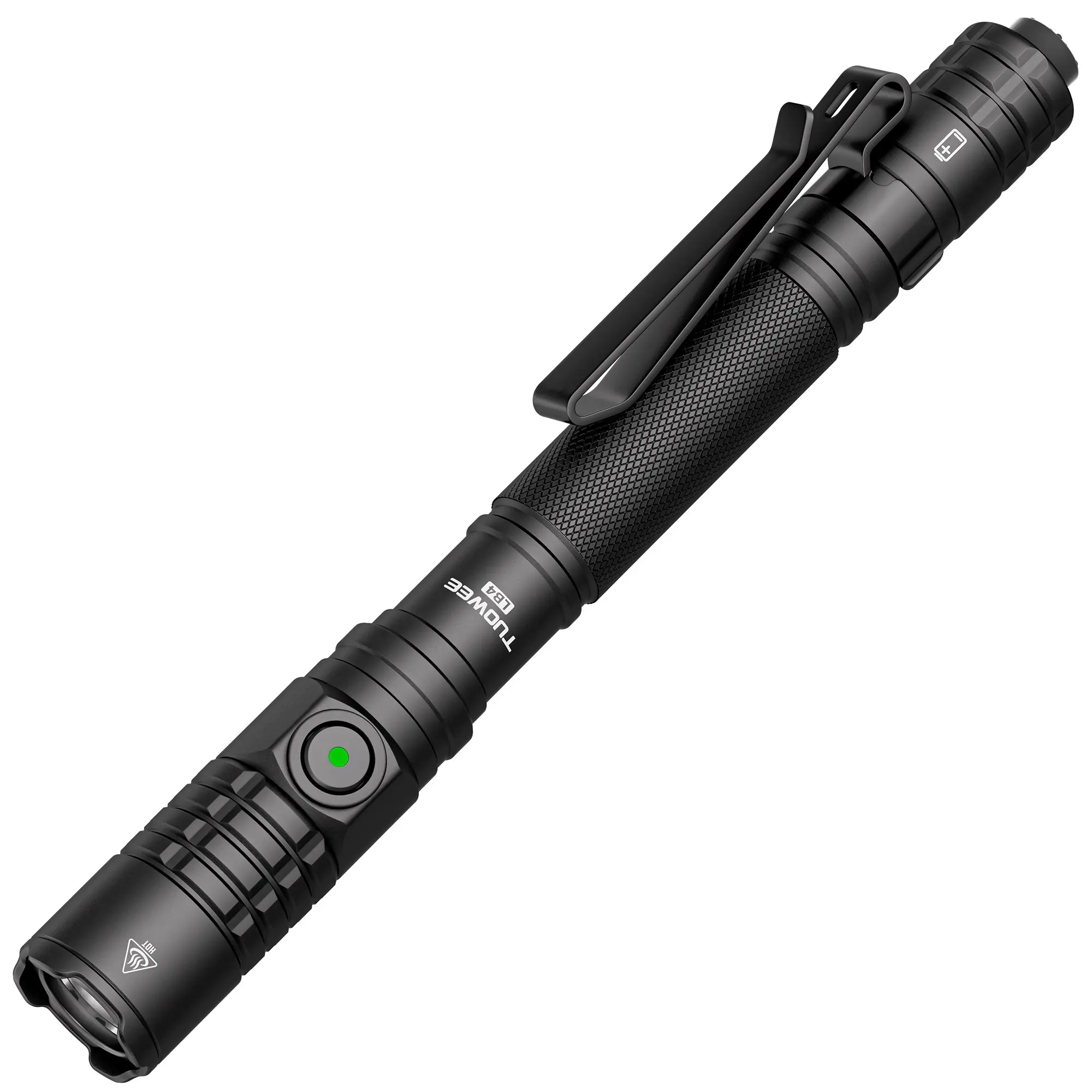 1000lm Rechargeable LED Flashlight, Tactical Tail Switch, USB-C Charging, Pocket Clip, Edc, Camping, Hiking, Rechargeable Outdoor Flashlight, Emergency Light, High Lumens Flashlight, Super Bright Flashlight, High Lumen Brightness