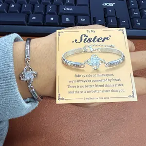 A diamond-encrusted bracelet for my sister.It's an elegant piece of women's jewelry, suitable for parties, everyday wear, and very versatile.It's a beautiful jewelry bracelet and a wonderful birthday gift.