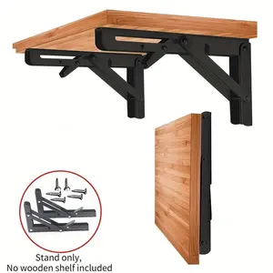 Adjustable Folding Rack Stands, 90 Degree Angle, High Quality Carbon Steel Wall Mount Support, Industrial Storage Shelves