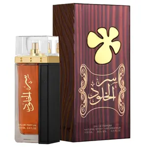 Lattafa Ser Al Khulood Gold Eau de Parfum 100ml - Unisex Luxury Arabic Fragrance with Spicy Saffron & Oud Notes for Men & Women