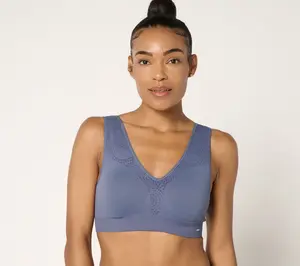 Breezies Seamless Jacquard Back Smoothing Wirefree Bra