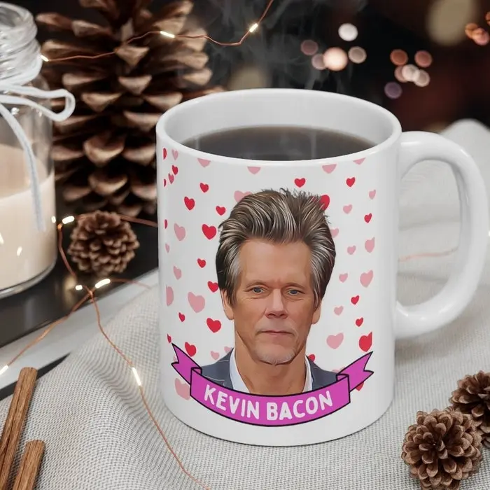 Kevin Bacon Cute  Gift, 11oz and 15oz Coffee/Tea , Kevin Bacon Ceramic Mug, Cool Funny Kevin Bacon  #304