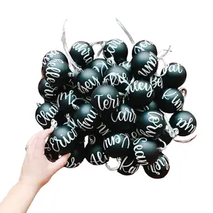 Personalized Matte Black Christmas Ornament