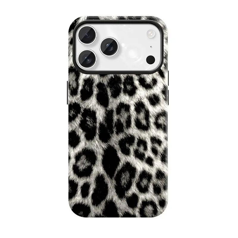 Wild Girl Leopard Case Gift for Girls Shockproof Protective Phone Case Cover for iphone 17 pro max 16 Plus 15 14 13 12 11 Plus White Grey Leopard Print Stylish Chic Design leopard pattern cover affordable anti-fall vintage phonecase