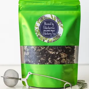 Blessed by Elderberries Balance Blend Elderberry Tea with Red Raspberry Leaf 25-30 Cups