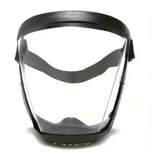 Adjustable Full-Face Safety Shield – Transparent Protective Visor, Durable Heat & Impact Resistant Plastic Mask for Work, Kitchen & Outdoor Use
