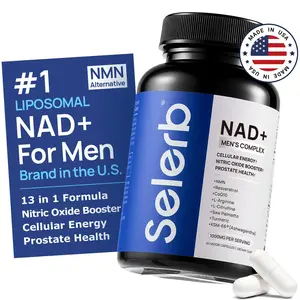 Selerb NAD+ Supplement for Men with NMN - Liposomal Complex with Trans-Resveratrol, CoQ10, Maca & Ashwagandha - Supports Cellular Renewal, Energy & Performance - 60 Capsules Dietary Healthcare Vitamins-1