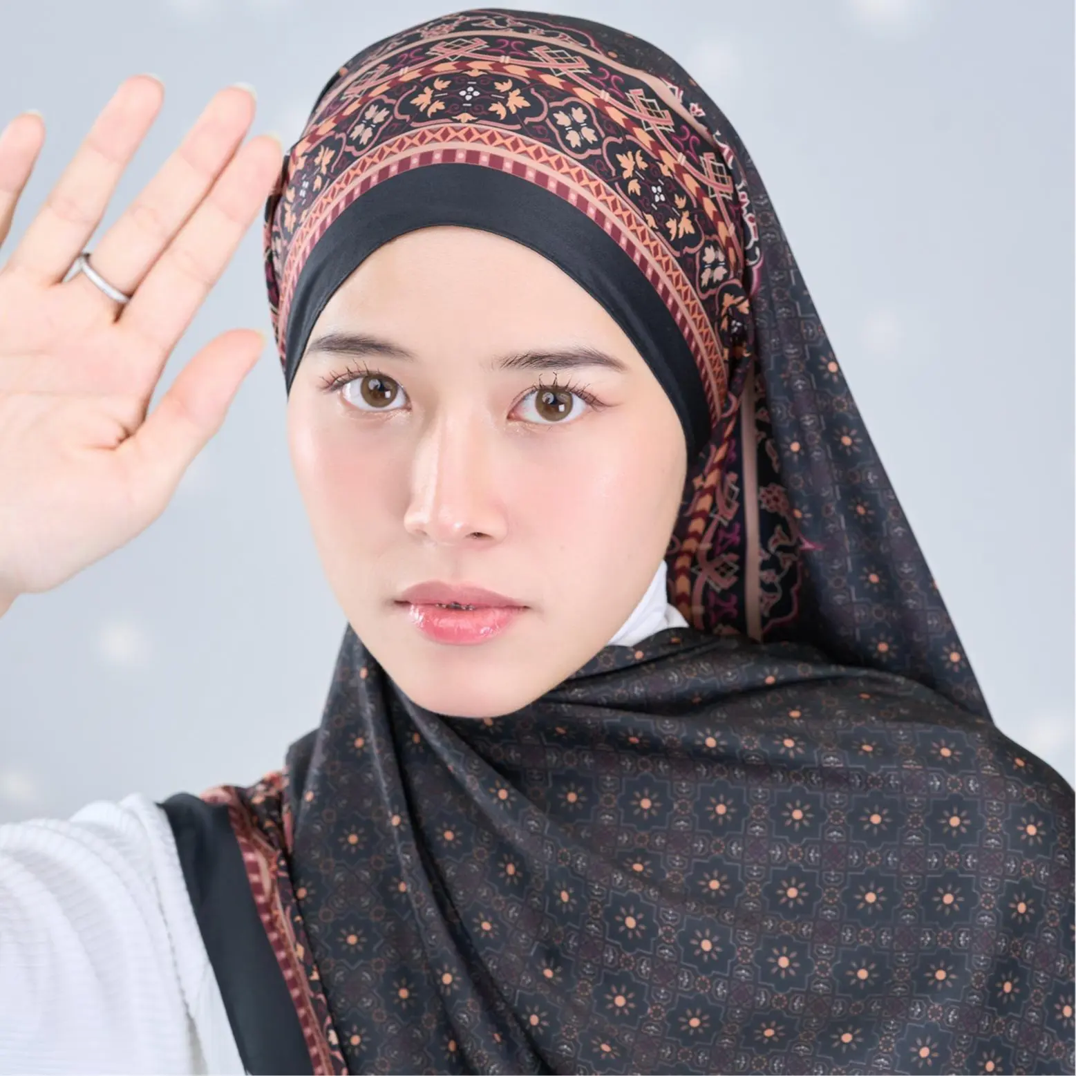 Sophia Collection, Satin Silk Hijab - Sinister
