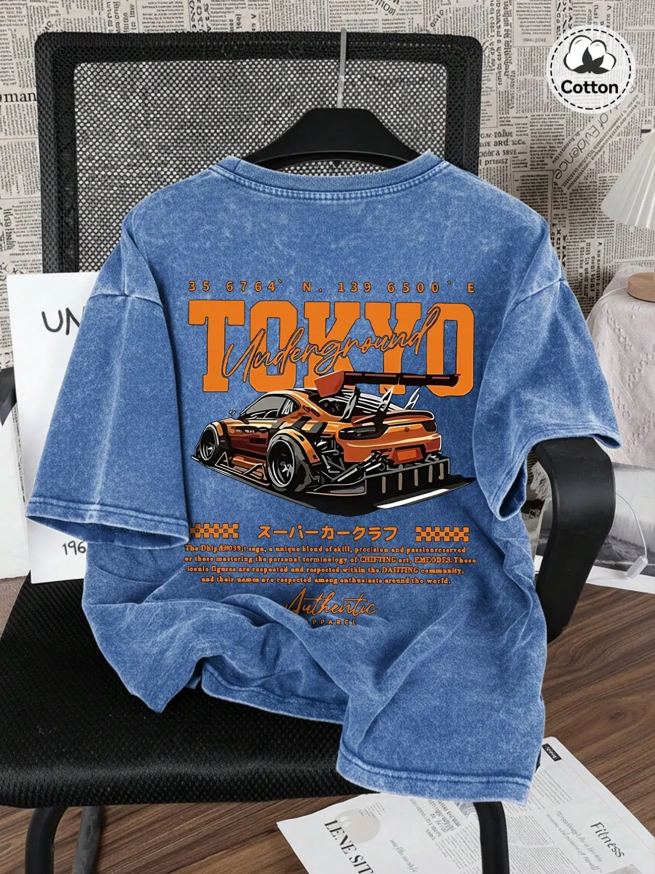 Vintage Washed Black Oversized T-Shirt, Tokyo Underground JDM Drift Car Graphic Tee, 100% Cotton Casual Streetwear, Retro Racing Print Top for Men, Summer Loose Fit Short Sleeve, Car Enthusiast Hip Hop Style, TikTok Viral Urban Fashion