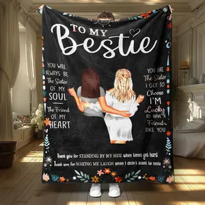 Sisters Pattern Blanket, 1 Count Soft Throw Blanket, Air-Conditioned Room Blanket, Warm Nap Blanket For Home Office Travel Camping