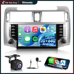 RIMOODY 9-Inch Android Car Video Player for Toyota 4Runner 2010-2021 [2+64G] - Wireless CarPlay, Android Auto, DSP, GPS Navigation, WiFi, SWC, Bluetooth, AHD Backup Camera, Father's Day Gift