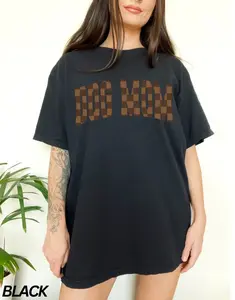 Dog Mom Shirt, Checkered Dog Mom Shirt, Varsity Dog Mama Shirt, Tee, Fur Mama, Dog Lover Gift, Pet Parent, Gift for Her