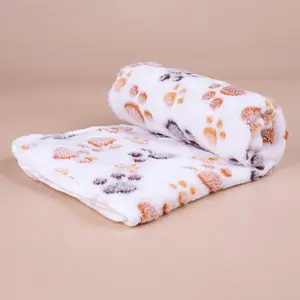 Cartoon Paw Pattern Plush Blanket, Soft Pet Blanket, Pet Blanket For Dog & Cat, Christmas Gift