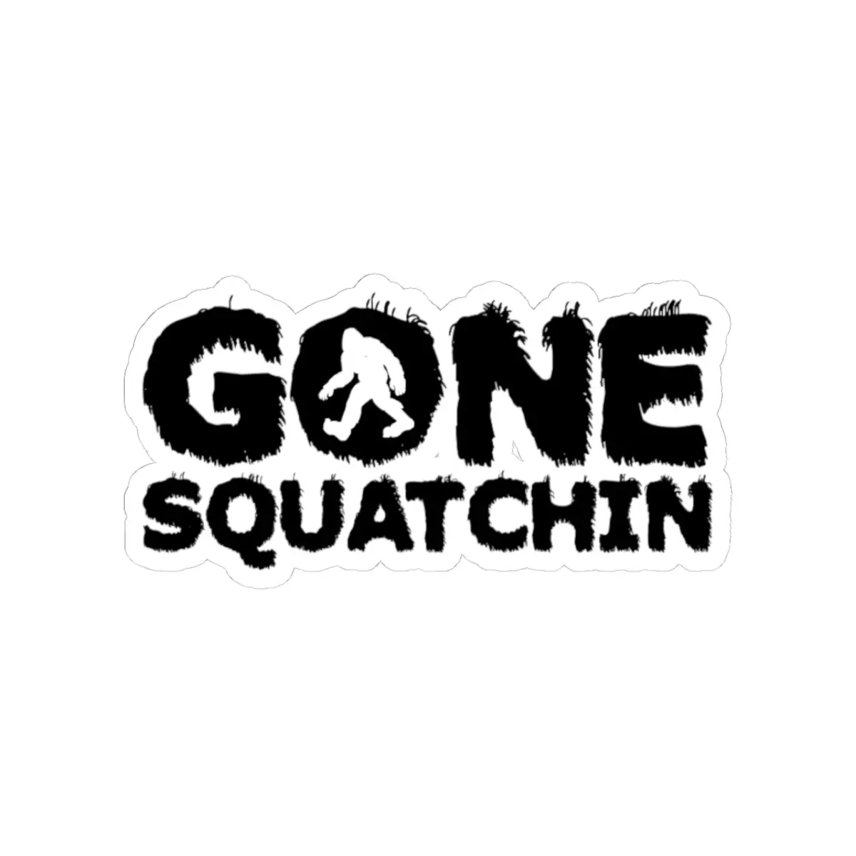 Gone Squatchin Sasquatch Bigfoot Sticker | Kiss-Cut Sticker