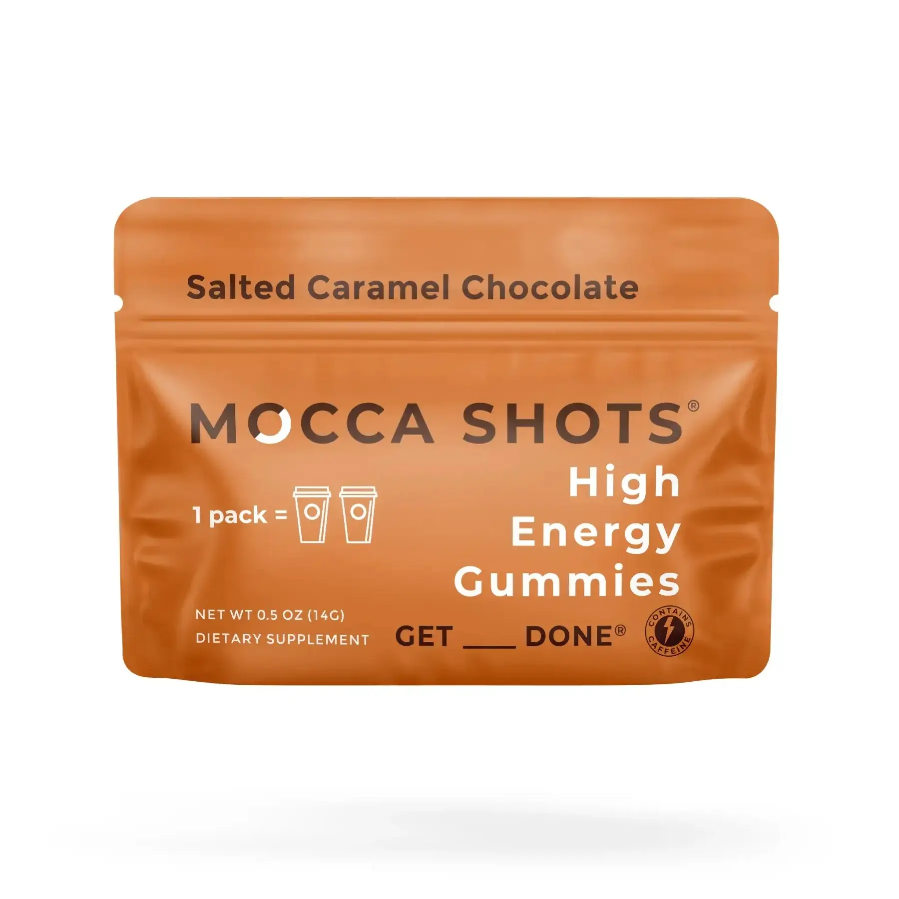 Seattle Gummy Company Mocca Shots Caffeine Gummies 200 mg per Pack - High Energy Supplement for Focus & Energy Boost