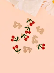 10 Cute Cherry Strawberry Pineapple Watermelon Avocado Charms, DIY Jewelry Making, Earrings Necklaces Bracelets, Daily Accessories