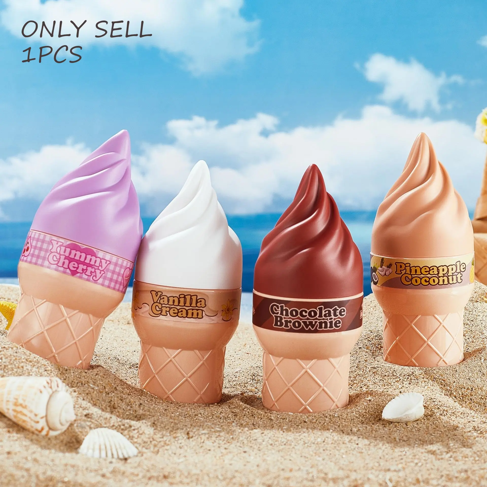 Four-scent Ice Cream Cone Perfume, Sweet Gourmet Fragrance, Floral Gourmand, Floral Scents, Portable Perfume Spray, All-day Fresh Elegant Scent, Perfect Gift for Girls and Women.